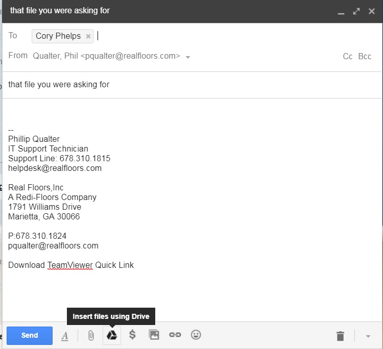 gmail sending format